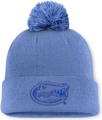 Nike Jordan Mens Florida Primetime Campus Toned Jordan Brand College Cuffed Pom Beanie in Blue | JC1640YUFN-UE8