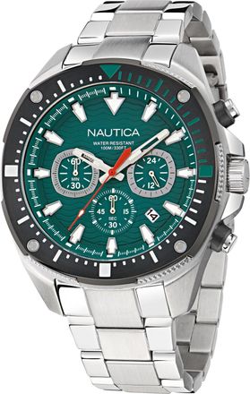 Nautica Mens Nct Blue Sail Chronograph Stainless Steel Watch