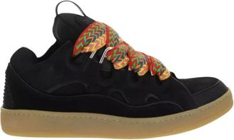 Lanvin Kleurrijke Zigzag Sneakers - Heren - Sneakers - Zwart - 41 EU - Leer - Schoenen