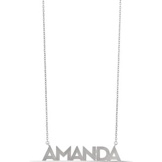 SHYMI Fluted Name Pendant Necklace in Silver at Nordstrom