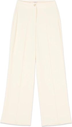 Oltre Palazzo Broek met wijde pijpen - Dames - Wijde Broeken - Wit - M - Polyester - Broeken