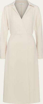 Vince Shaped Collar Dolman-Sleeve Midi Dress