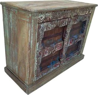 Wanderlust Deco Aparador de madera artesanal 117x50x87h cm