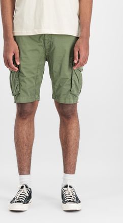 Alpha Industries Shorts ALPHA INDUSTRIES Cotton Twill Jogger Short, Herren, Gr. XXL, Normalgr&ouml;ssen, gr&uuml;n (vintage gr&uuml;n), Obermaterial: 98% Baumwolle, 2% Elastan, Hosen