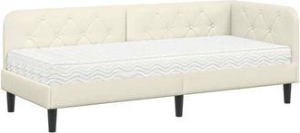 vidaXL Estructura De Cama En Esquina Crema 80 X 200 Cm Terciopelo Vidaxl