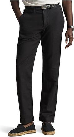 Polo Ralph Lauren Bedford Classic Fit Linen Cotton Pants Mens Casual Pants Polo Black : 34 32, Cotton/Linen