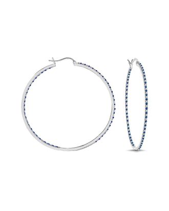 Genevive Plated Cz Inside Out Hoops