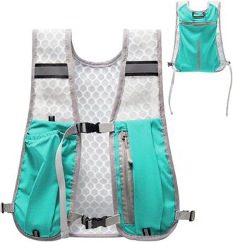 OEM Chaleco Unisex Para Correr, Ajustable Y Transpirable, 3 Bolsillos De Almacenamiento Y Detalles Reflectantes, Ciclismo Y Maratones, Vegetal