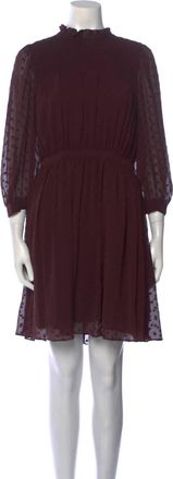 Rebecca Taylor Clip Dot Mini Dress In Port