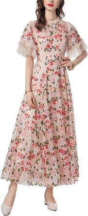 Burryco Short Sleeve Maxi Dress