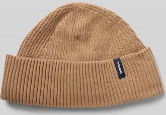 Mc Neal Beanie mit Label-Detail in Sand Melange, Größe 1
