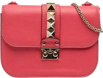 Valentino Pre-owned Leather Cross Body Bag - Dames - Vintage Schoudertas - Roze - ONE Size - Leer - Vintage