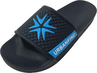 Generic Mens Casual Leather Sandal Fashion Home Indoor Beach Slippers Slides for Men, Blue, 7 UK