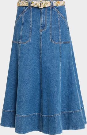 Cinq &agrave; Sept Benji Denim Midi Skirt