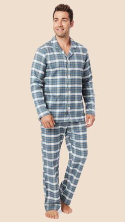 The Cats Pajamas Mens Flannel Pajama Set in Sun Valley at Nordstrom, Size Small