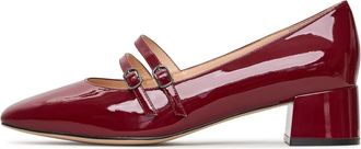 Cesare Gaspari Elegant Mary Jane Heels MJay - Red - Dames - Pumps - Rood - 40 EU - Leer - Schoenen