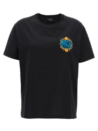 Etro Womens Logo Embroidery T-Shirt