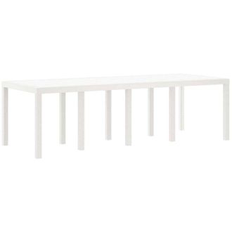 vidaXL Mesa De Jard&iacute;n Blanco 250 X 100 X 73 Cm Rat&aacute;n Sint&eacute;tico Vidaxl
