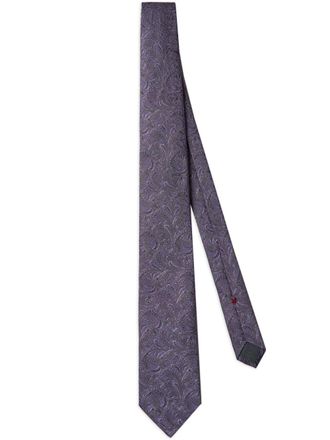 Brunello Cucinelli Cravatta con stampa paisley - Viola