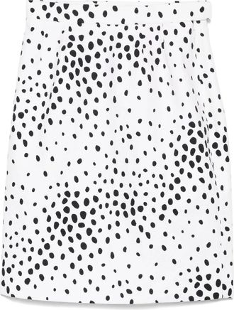 Givenchy x Alexander McQueen Minigonna a pois anni 90 - Bianco