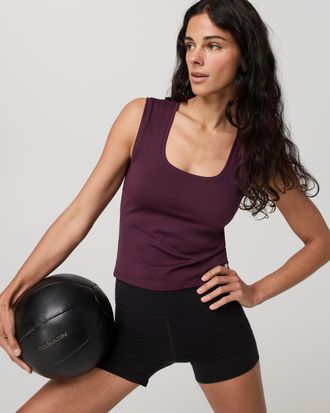 Vuori Clothing Halo Essential Scoop Tank Top | Cerise | XS, Size Extra Small