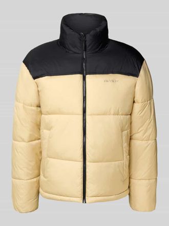 Review Steppjacke mit Label-Print in Beige, Größe XL