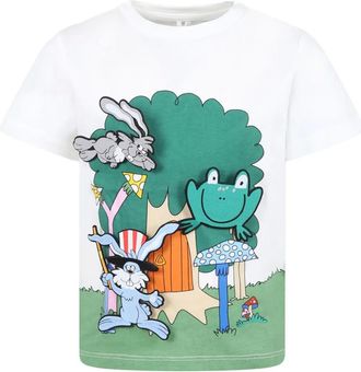 Stella McCartney printed T-shirt - kids - Organic Cotton - 10 - White