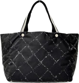Chanel Pre-owned Nylon Tote Bag - Dames - Vintage Shopper - Zwart - ONE Size - Nylon - Vintage