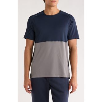 Rhone Extra Mile Performance T-Shirt in True Navy/Smoke at Nordstrom Rack, Size Xx-Large
