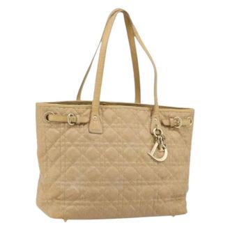 Dior Pre-owned Tote Bags, female, Brown, Size: ONE SIZE Pre-owned Canvas Tote Bag
