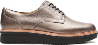 Clarks Teadale Rhea Leather Shoes in Pewter Standard Fit Size 6 Grey