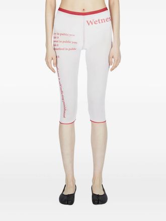 Di Petsa Wet Script shorts - women - Recycled Polyester/Elastane - M - White