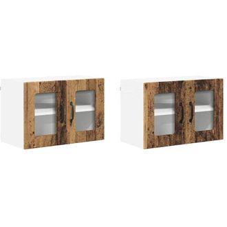 vidaXL Kitchen Cabinet 2 pcs Old Wood 60 x 31 x 40 cm Engineered Wood vidaXL