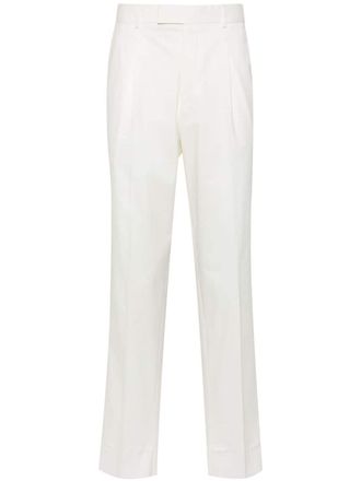 Ermenegildo Zegna mid-rise poplin chino trousers - White