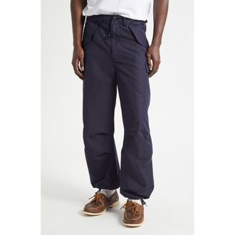 Beams Military Cotton & Nylon Oxford Cargo Pants in Navy at Nordstrom, Size X-Large