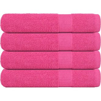 vidaXL Asciugamani 4 pz Rosa 100x200 cm 360 g/m&sup2; 100% Cotone - Vidaxl