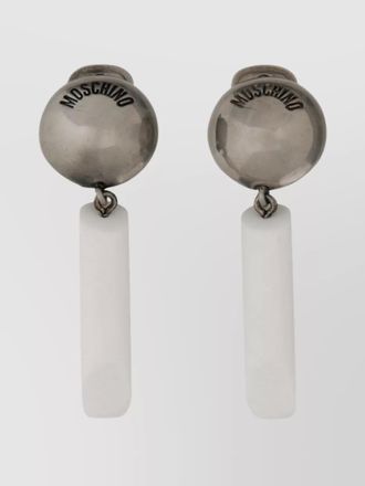 Moschino logo earrings