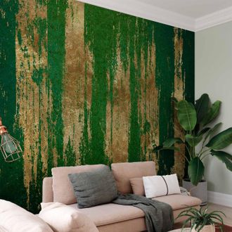 OEM Carta Da Parati Fotografica - Espressione Oro E Verde
