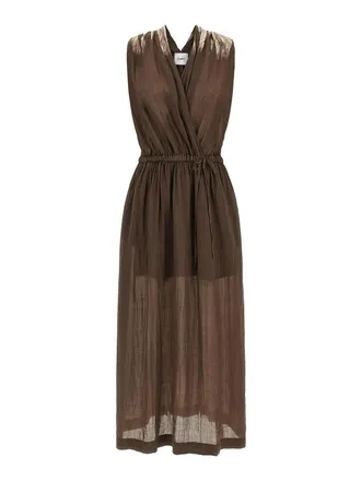 Nude Linen blend dress