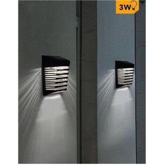 Trade Shop Trade Shop Traesio - Trade Shop - 3watt Led Recarical Applique Con Solare Pannel Ip65 Luce 3000k 6500k Yh0614