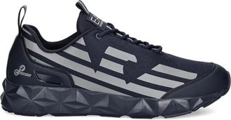 Emporio Armani reflective panelled sneakers - Blue