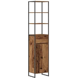 vidaXL Bathroom Cabinet Old Wood 40 x 30 x 180 cm Engineered Wood vidaXL