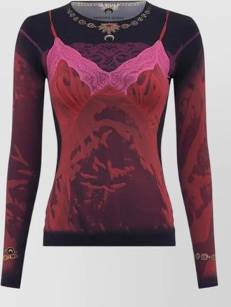 Marine Serre wet nuisette jersey long sleeve top
