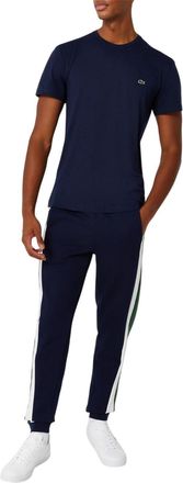 Lacoste Heren Logo Premium Katoenen T-Shirt (Marine)