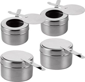 OEM Quemador Fondue, 4 Piezas, Alcohol Port&aacute;til Acero Inoxidable, Port&aacute;til Acero Inoxidable, Acero Inoxidable, Desmontable, 9 X 6 Cm, Plateado