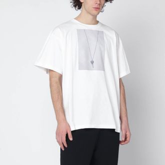 Maison Margiela White T-shirt with key print