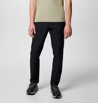 Columbia Mens Columbia Mesa Chino Pants Black Flat Front Tapered Leg 5 Pockets JDM2443