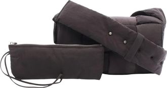 Bottega Veneta 2012-2025 Maxi Intrecciato Padette Tech Cassette crossbody bag - Black