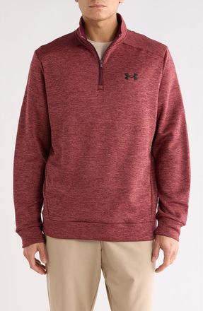 Under Armour Fleece Twist Quarter Zip Pullover in Dark Maroon at Nordstrom Rack, Size Xx-Large