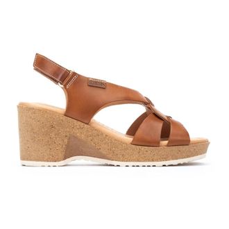 Pikolinos Flat Sandalen - Dames - Sleehakken - Bruin - 41 EU - Leer - Schoenen
